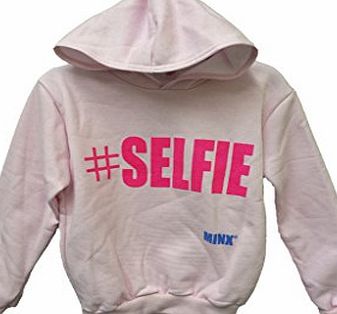 Fashion Valley GIRLS SELFIE HOODIE HOODED TOP SWEATSHIRT CHILDREN PULLOVER CASUAL SWEAT TOP SPORTS 7-13 YEARS (13 YEARDS, PINK)