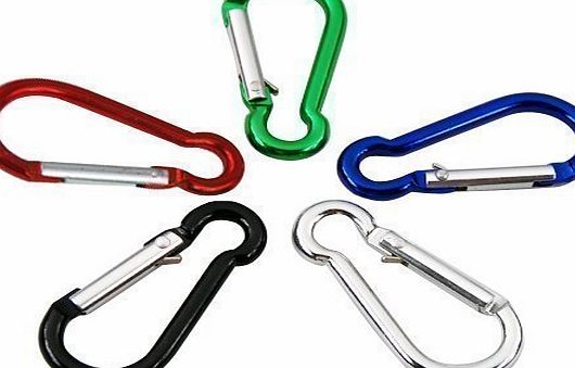 fat-catz-copy-catz 5 or 10 Carabiner Caribiner Clip Hook for Camping Keyring Sports - by Fat-catz-copy-catz (10 carabiner hooks)