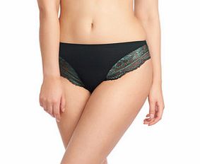 Agnes black lace brief