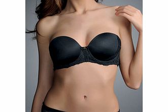 Rosa black strapless bra