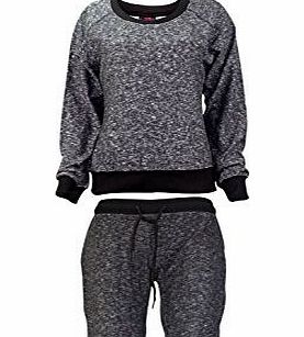 FC Ladies Full Tracksuit Sweatshirt Top amp; Jogging Bottom Black Large