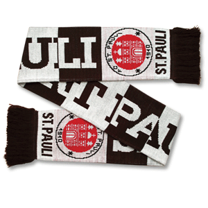 06-08 St Pauli `tripe`Scarf - Brown/White