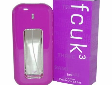 New French Connection Fcuk 3 Ladies Eau De Toilette Women Scent Body Spray 100ml