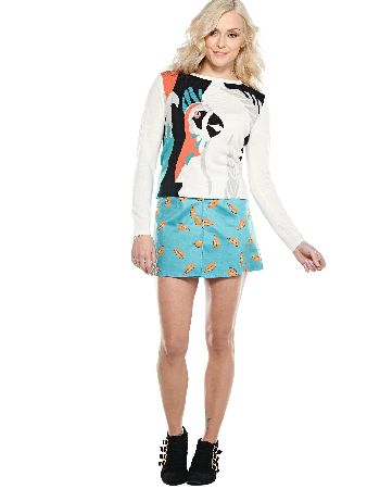 Fearne cotton Button Front Mini Skirt