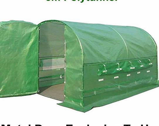 FeelGoodUK PRO Polytunnel Greenhouse Pollytunnel Poly Polly Tunnel Fully Galvanised Anti Rust Steel Frame   3m x 2m x 2m