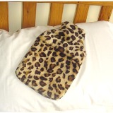 Leopard Skin Faux Fur Hot Water Bottle