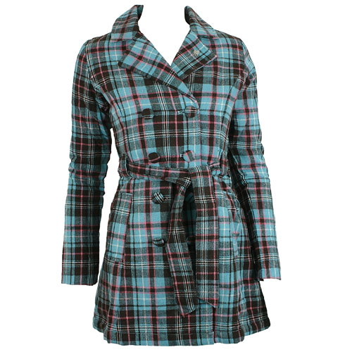 Fenchurch Ladies Fenchurch Lauren Jacket Blue Plaid