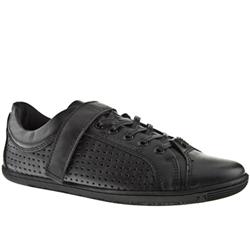 Fenchurch Male Fensquare Leather Upper Fashion Trainers in Black