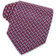 FF Red Logo Wavy Printed Silk Tie