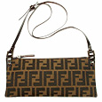 Tobacco Zucca Jacquard Baguette Shoulder Bag