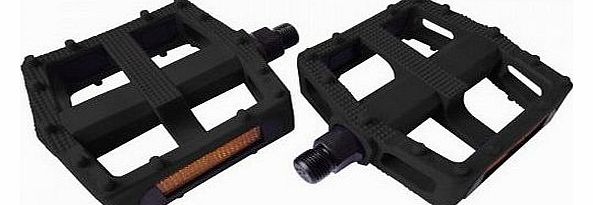 Feral Kids BMX Plastic Bike Pedal - Black, 9/16 Inch