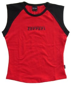 Ferrari Ferrari Sleeveless Logo Duo Top Red/Black