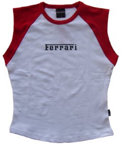 Ferrari Ferrari Sleeveless Logo Duo Top White/Red