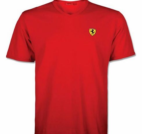 Red V-Neck T-Shirt Mens (Large)