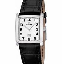 Festina Ladies Black Leather Strap Watch