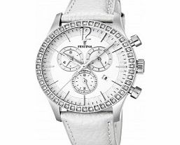 Festina Ladies Chronograph Leather Strap Watch