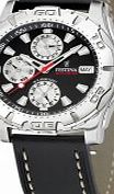 Festina Mens Multifunction Leather Strap Watch