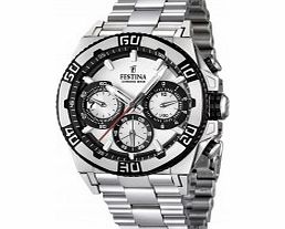 Festina Mens White and Silver 2013 Chrono Bike