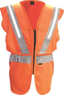 Fhoss, 1228[^]4911G Illuminated Hi-Vis Vest Orange Large / X