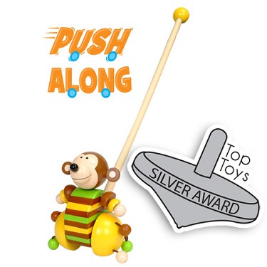 Fiesta Crafts Monkey Push Along Toy