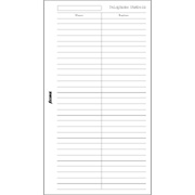 Telephone-Address refill for A5 Organiser