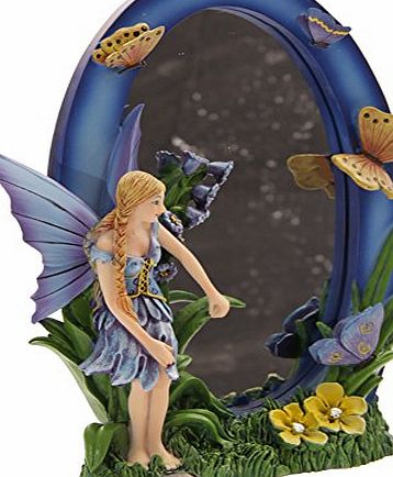 Fingerprint Designs Tales Of Avalon Bluebell Reflections Fairy Mirror - Birthday Christmas Gift present Ornament Stature Figure by Fingerprint Designs