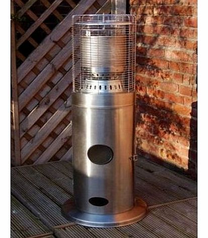 Fire Mountain Floor Standing Bullet Stainless Steel Gas Patio Heater