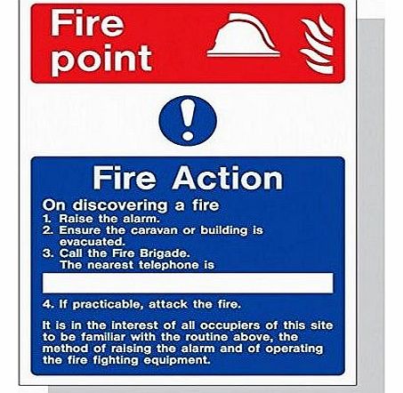 Fire Safety Supplier Caravan Park Fire Action - 200x300mm