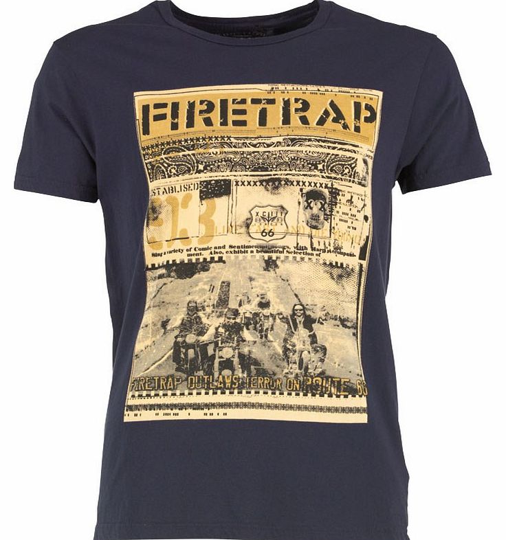 Mens Route T-Shirt True Navy