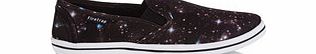 Penny black galaxy slip-on sneakers