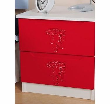 First Team Furniture Manchester United 2 Drawer Bedside Cabinet