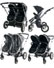 Twin Elite Pushchair Black inc Pack