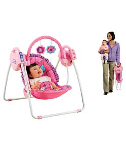 Fisher Price Pink Petals Take Along Swing