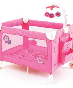 Fisher Price Pink Petals Travel Cot