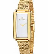 Fjord Ladies Gyda 2 Hand Gold Mesh Watch