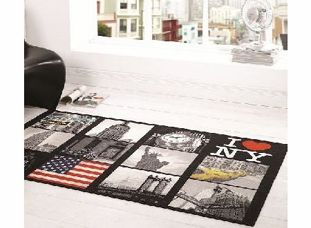 Matrix Themes Big Apple Multicoloured Retro Rug 100cm x 160cm