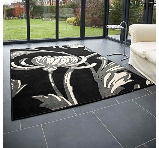 Retro Classics Loretta Rug, Black/Grey, 160 x 225 Cm