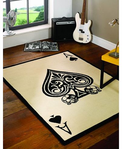 Flair Rugs Retro Funky Ace Of Spades Rug, Multi, 120 x 160 Cm