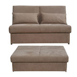 Flame Marcel Sofa Bed In Mushroom Microfibre