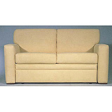 Flame Scoop Sofa Bed In Beige Microfibre