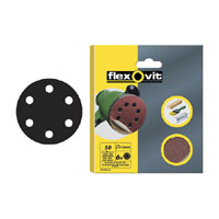 Flexovit Hook and Loop Discs Pack of 25 150mm Assorted 63642526714