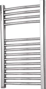 Flomasta, 1228[^]6285D Curved Towel Radiator Chrome 700 x