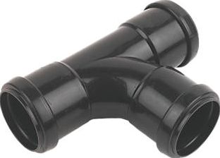 FloPlast, 1228[^]36412 Push-Fit Equal Tee Black 40mm 36412