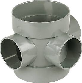 FloPlast, 1228[^]17138 SP583G Short Boss Pipe Grey 110mm 17138