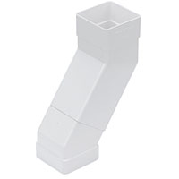 Square Line Adjustable Offset Bend White 65mm