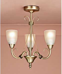 Florence 3 Light Antique Brass Ceiling Light