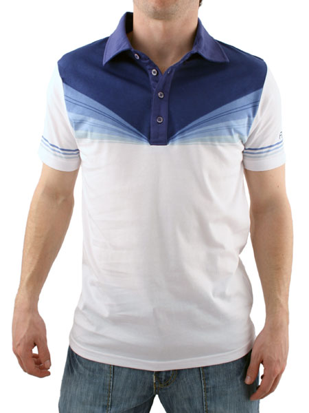 White/Blue Gods Money Polo Shirt