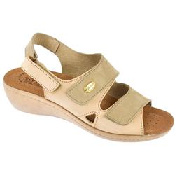 Fly Flot Female Clara Nubuck Upper Leather Lining Casual in Khaki Multi