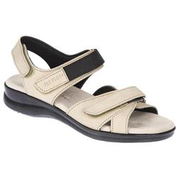 Fly Flot Female Eleanor Leather Upper Comfort Sandals in Beige, Green, Navy, Pink