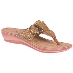 Fly Flot Female Tia Leather Upper Leather Lining Comfort Small Sizes in Gold